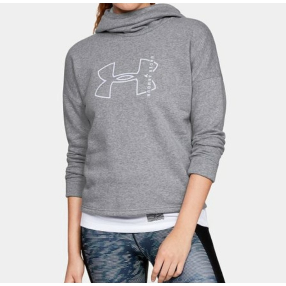 UA funnel neck loose fleece‎ hoodie